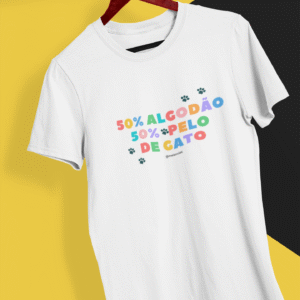 50% algodão, 50% pelo de gato