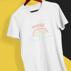 Camiseta Preguiça com Arco-íris